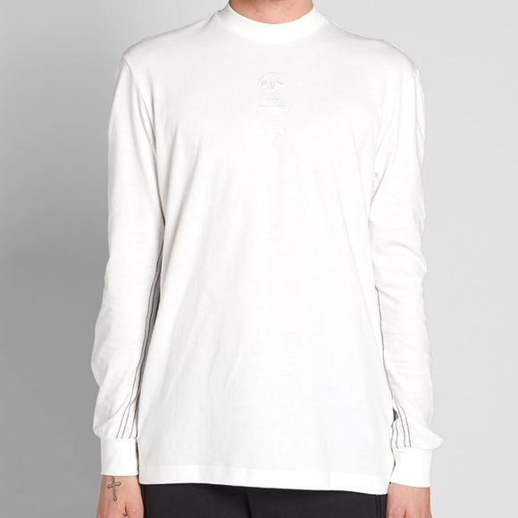 Adidas X Alexander Wang Long Sleeve Logo Tee in White Unisex - Picture 5 of 5